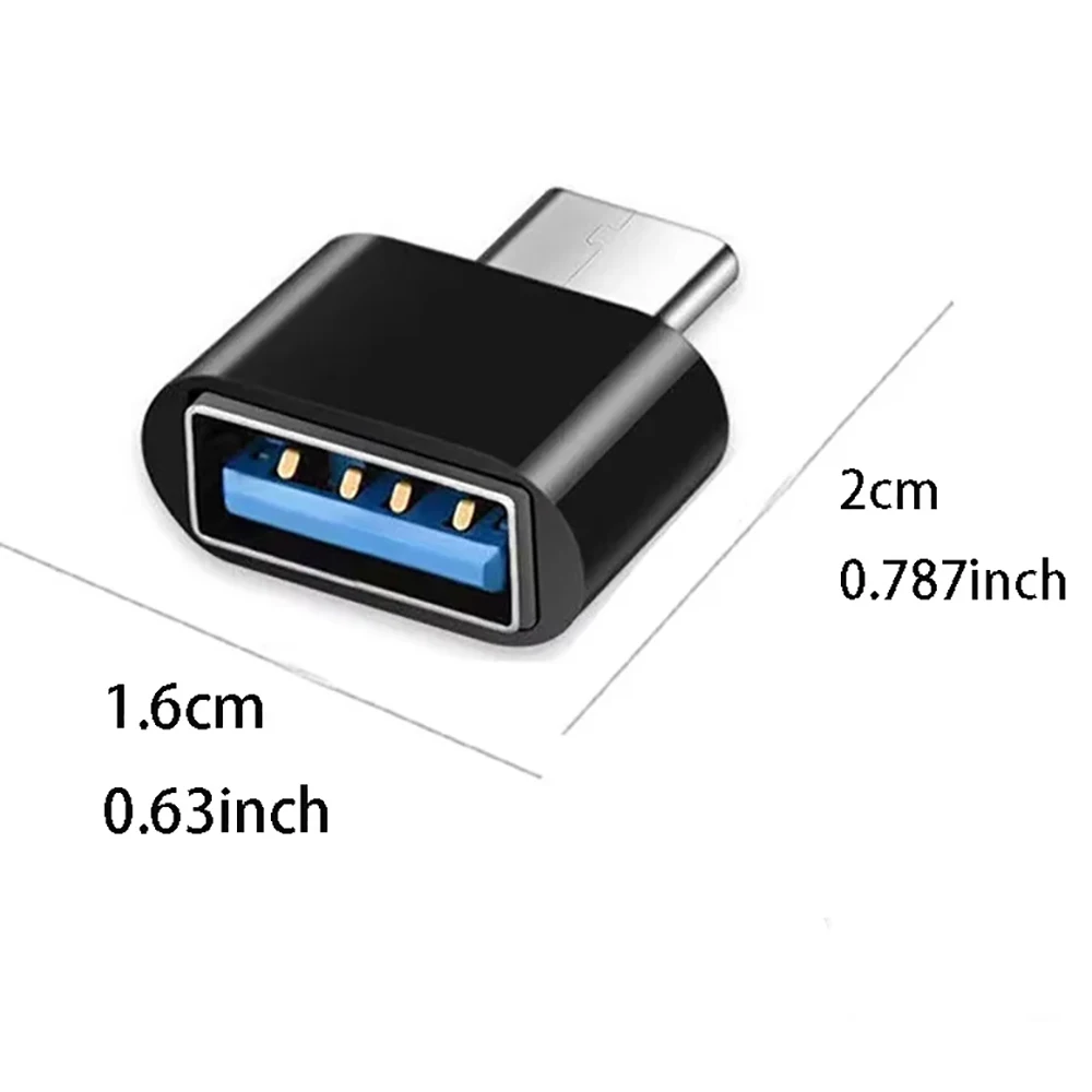 Фото Адаптер Type-C/Micro-USB для телефона, мыши, клавиатуры, USB-накопителя, MacBook Pro, устройств Type-C, USB 2.0, OTG-разъем USB-C (мужской) - USB-A (женский) для передачи данных №3