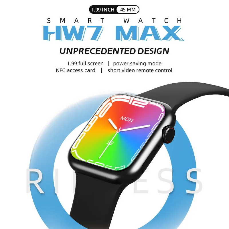 Смарт-часы HW7 Max Series 7 1 99 дюйма полный экран режим энергосбережения для мужчин и