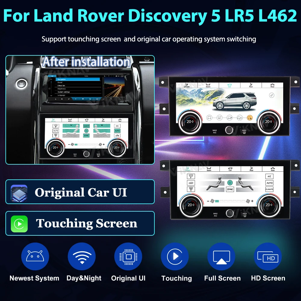 

Car Climate Control For Land Rover Discovery 5 LR5 L462 AC Panel LCD Touch Screen Air Conditioner 2017-2020 Year