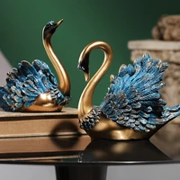 european resin swan ornaments craft miniature figurine business gift porch bedroom furnishing articles ornaments home decoration