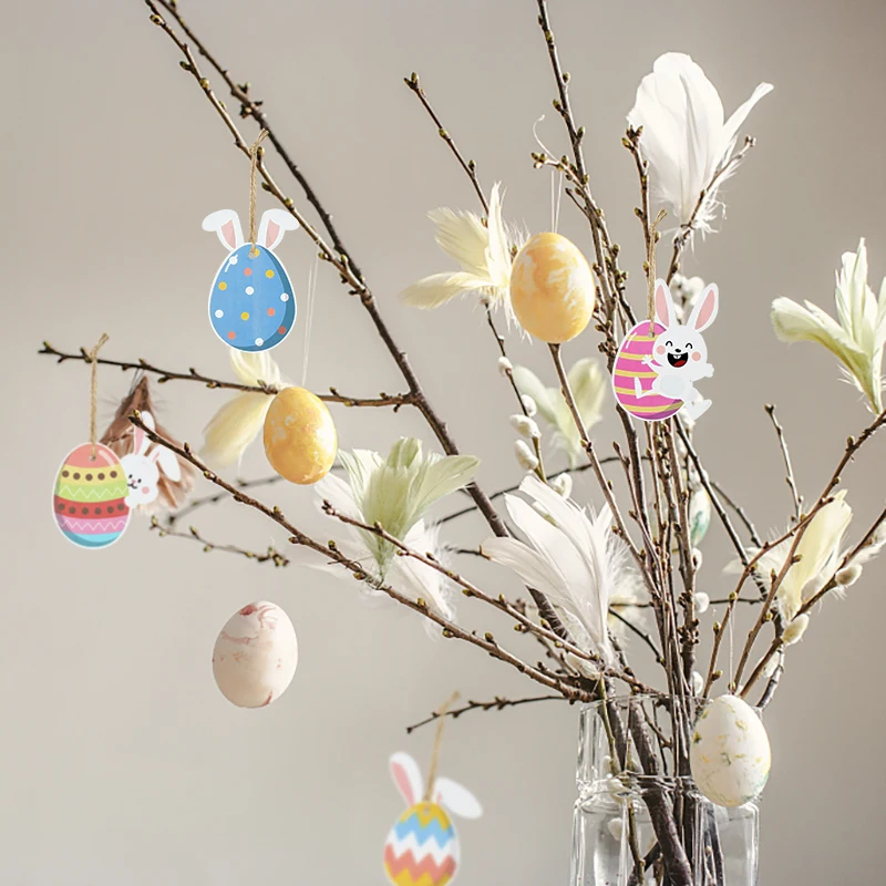 8Pcs Bunny Faceless Dwarf Easter Egg Wiszące zawieszki Ozdoby Wesołych Świąt Wielkanocnych Dekoracja do domu DIY Craft Decor Supplies