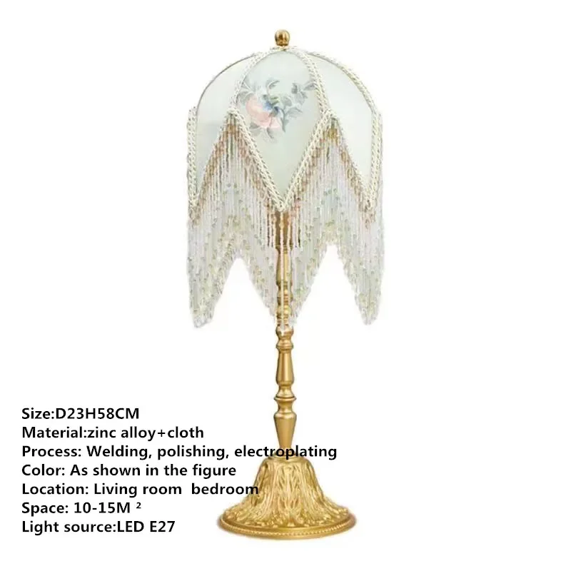 Французская настольная лампа Hongcui американская ретро-лампа для гостиной спальни