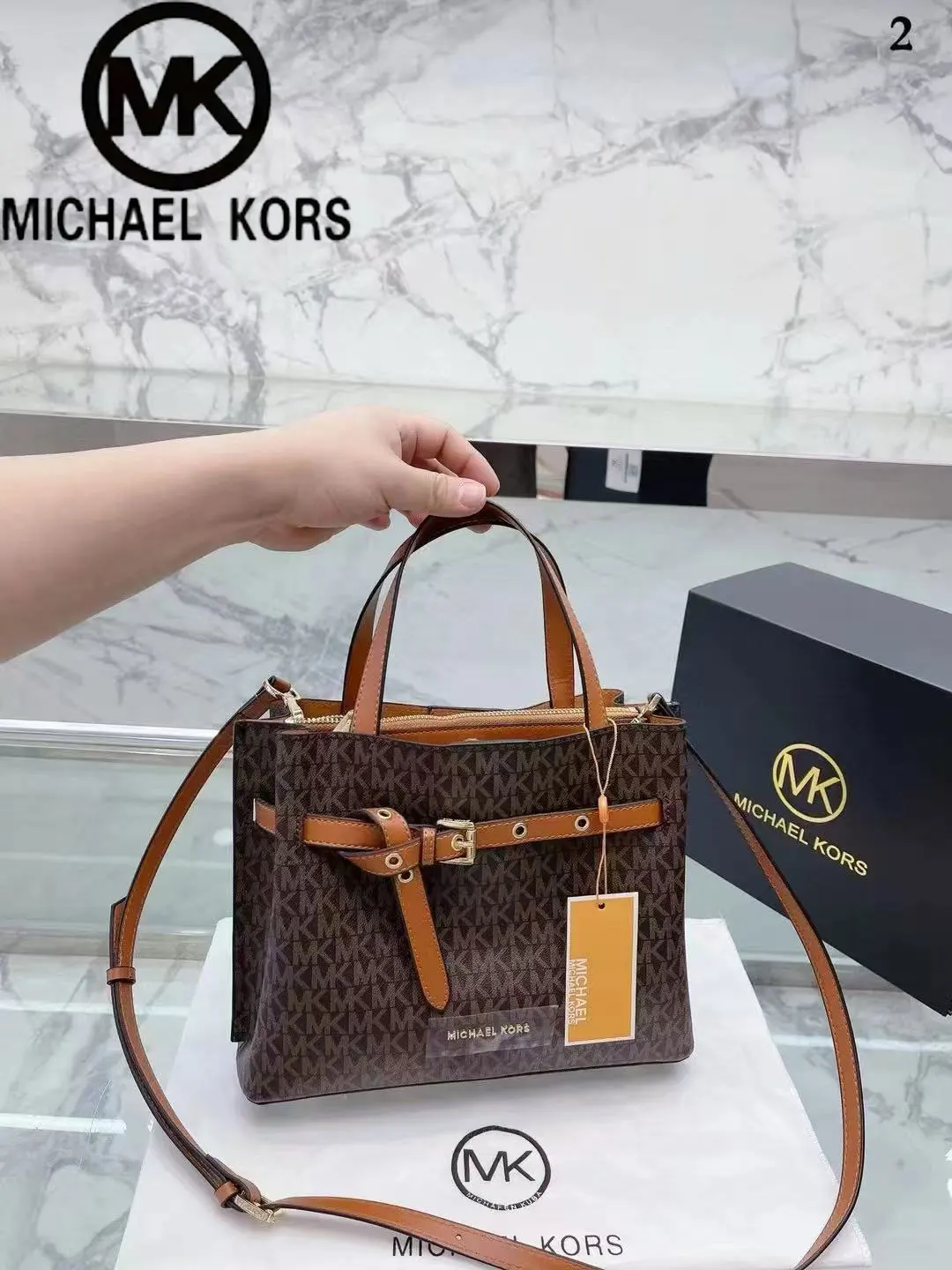 Фото Новая высококачественная женская сумка Michael Kors 2026 года, классический дизайн, большая вместимость, люксовый бренд, стильная повседневная сумка №5