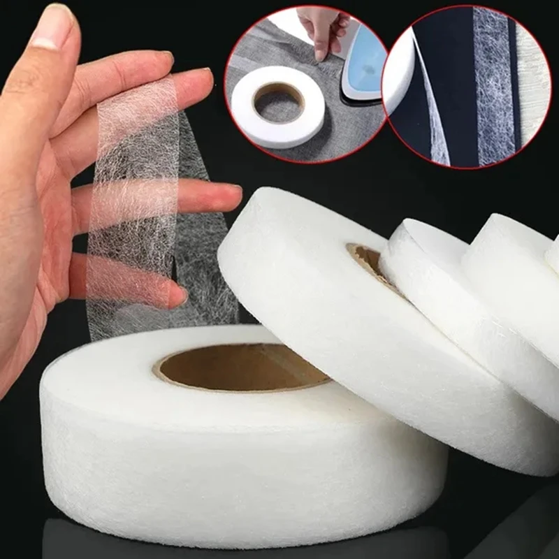 

64m White Double Sided Interlining Sewing Accessory Adhesive Tape Cloth Apparel Fusible Interlining DIY Accessories Patchwork