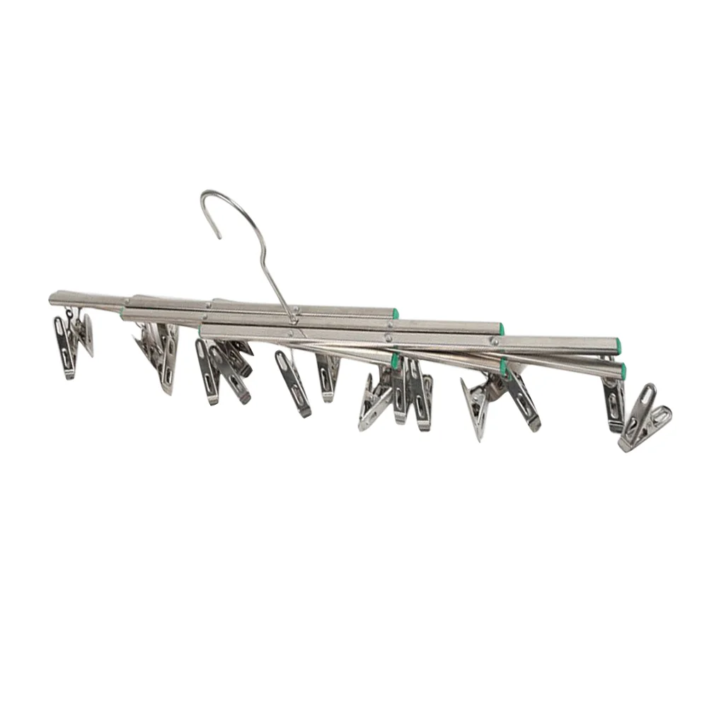 Clothes Drying Rack Stainless Steel Foldable Hanger Sock Short Underwear Clips Umbrella-type 20 |
