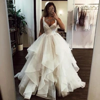 ruffled organza wedding dreses for women bride v neck bride dresses wedding 2022 princess dress wedding dresses for bride