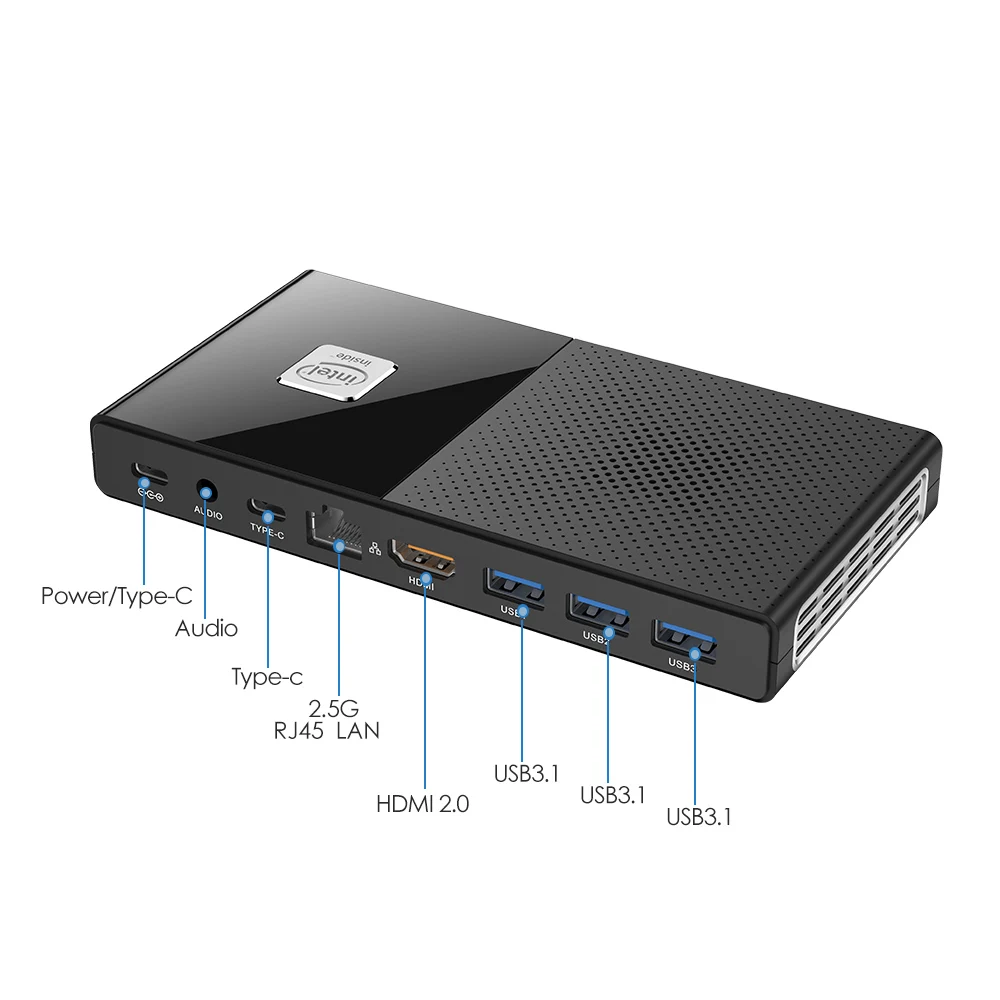 8 ГБ ОЗУ на борту Мини ПК палка Intel Celeron N5105 512 Гб Память Windows 11/10 компьютерная