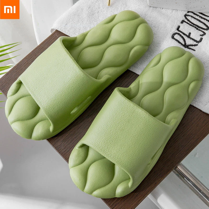 

Сандалии Xiaomi из ЭВА, удобные тапочки для дома и ванной, Нескользящие, дезодорирующие, с мягкой подошвой, массажные шлепанцы для дома и душа, л...