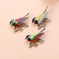 2022 animal girls multicolor bird brooch party daily scarf suit pin high quality enamel pin