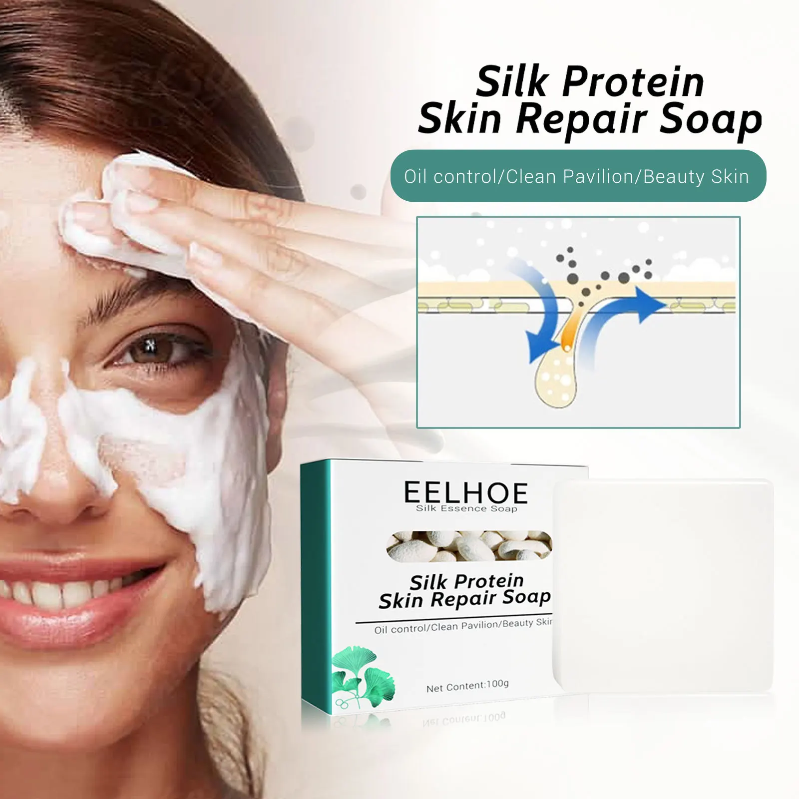 

100/60G Goat Milk Soap Natural Silk Foam Best Wash Bath Oil Control Remove Mites Blackhead Pimple Acne Gentle Skin Care Cleanser