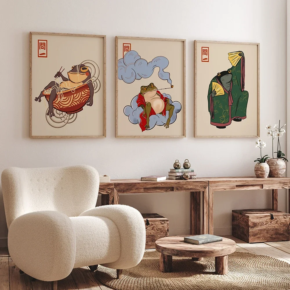 Винтажный постер с изображением лягушки