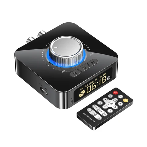 Bluetooth 5,0 приемник передатчик микрофон TF U-диск стерео 3,5 мм AUX разъем RCA беспроводной аудио адаптер ИК пульт дистанционного управления для ТВ автомобиля