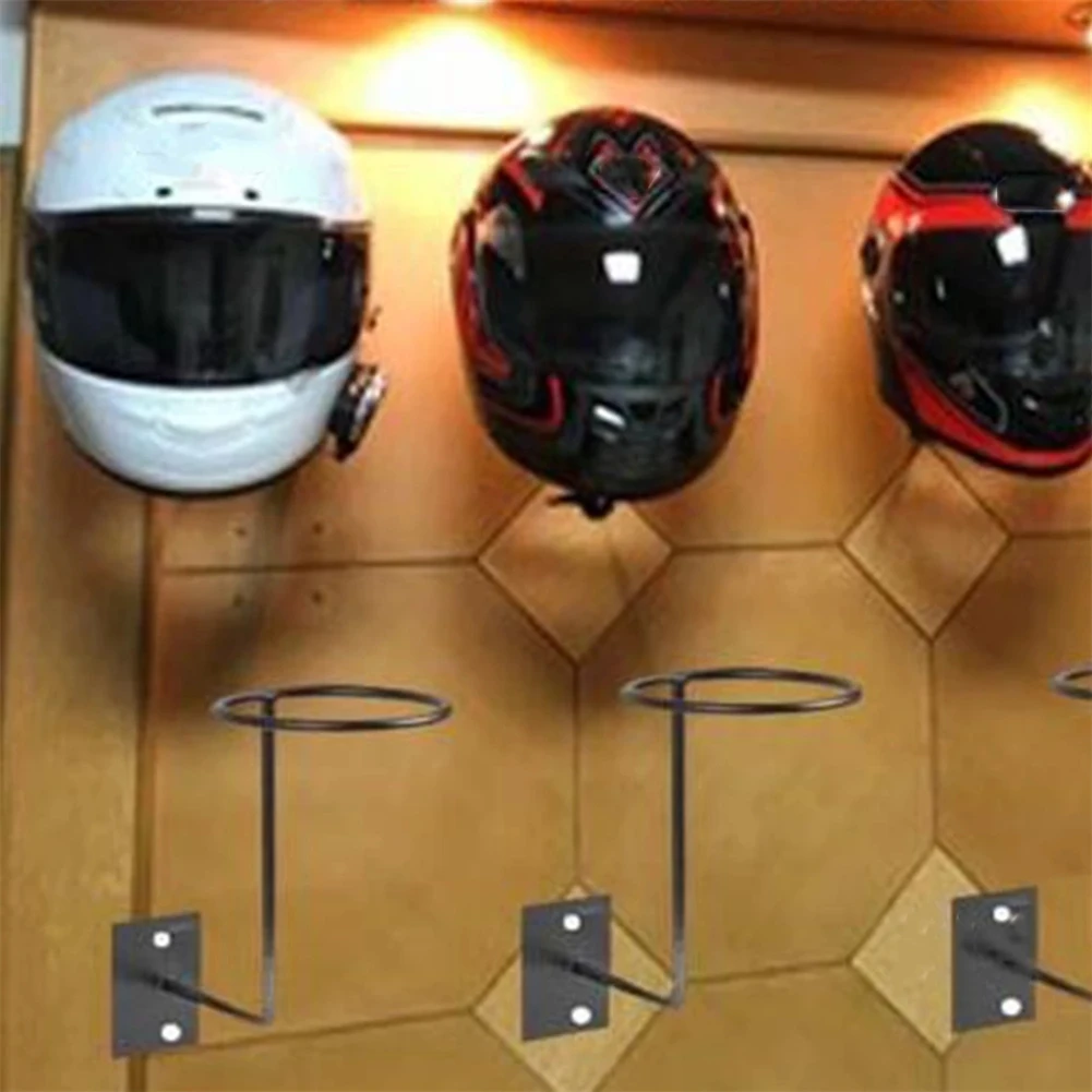 

1Pc Motorcycle Helmet Holder Hanger Rack Wall Mounted Hook Jacket Cap Hat Hook Black Steel Helmet Rack Accessories
