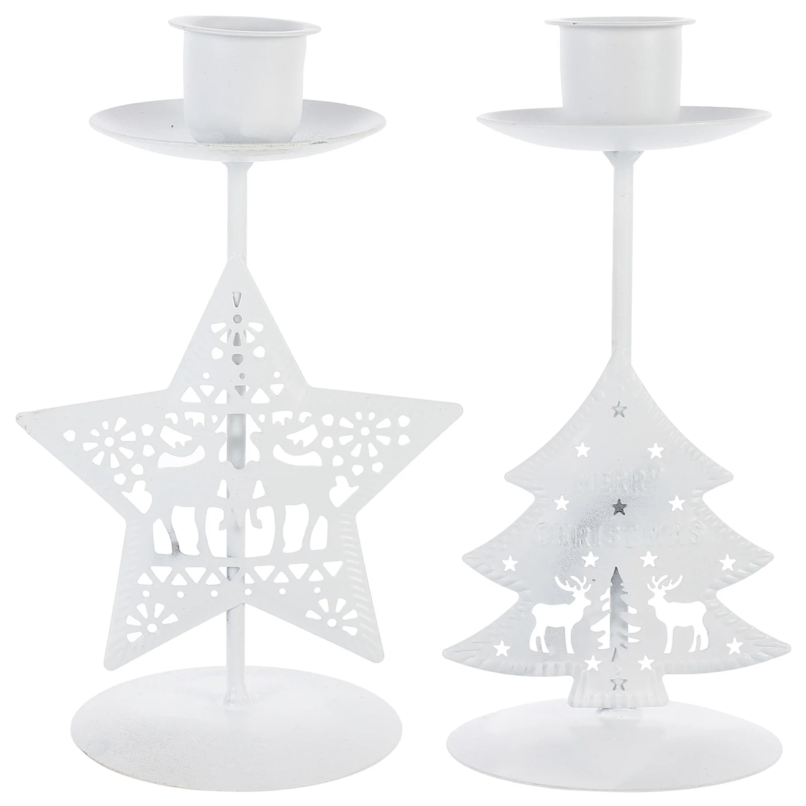 

Holder Christmas Candlestick Metal Vintage Holdingiron Sign Table Decorativestand Star Retro Holders Stemtealight Tray