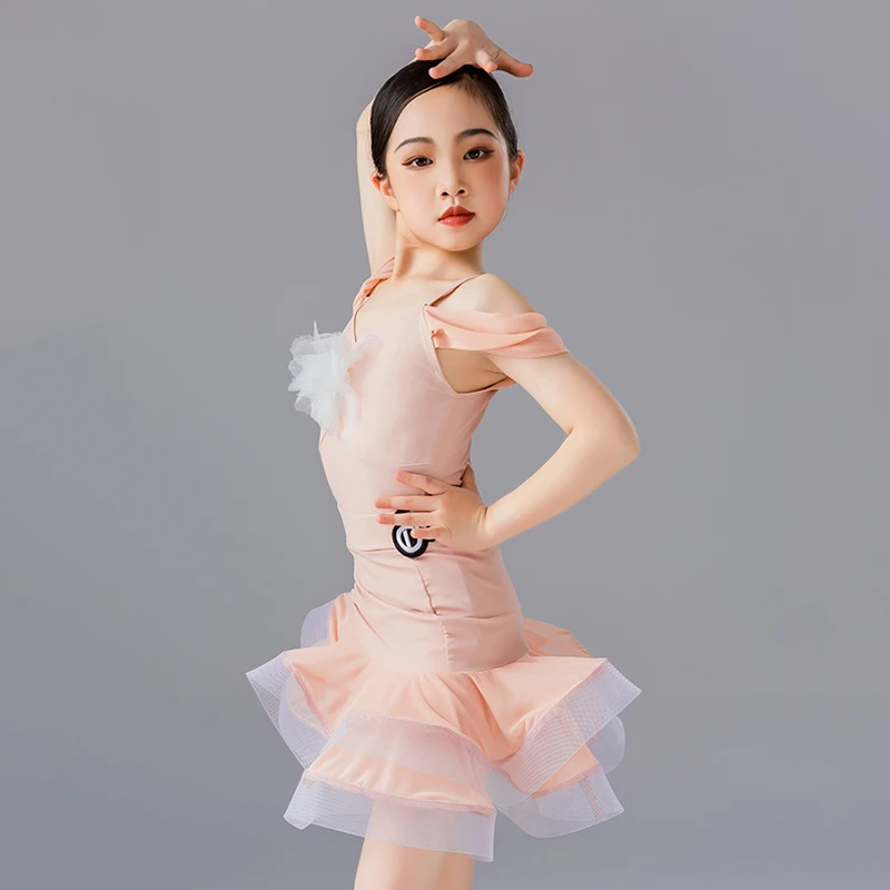 Детская летняя одежда для латиноамериканских танцев тренировок ча-румбы