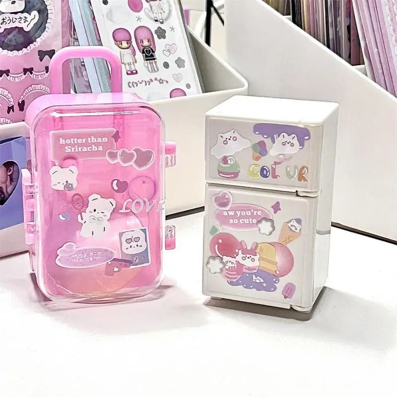 

Doll Miniature Toy Jewelry Storage Box Transparent Visual Design Mini Dollhouse Suitcase Simulation Non-toxic And Safety Plastic