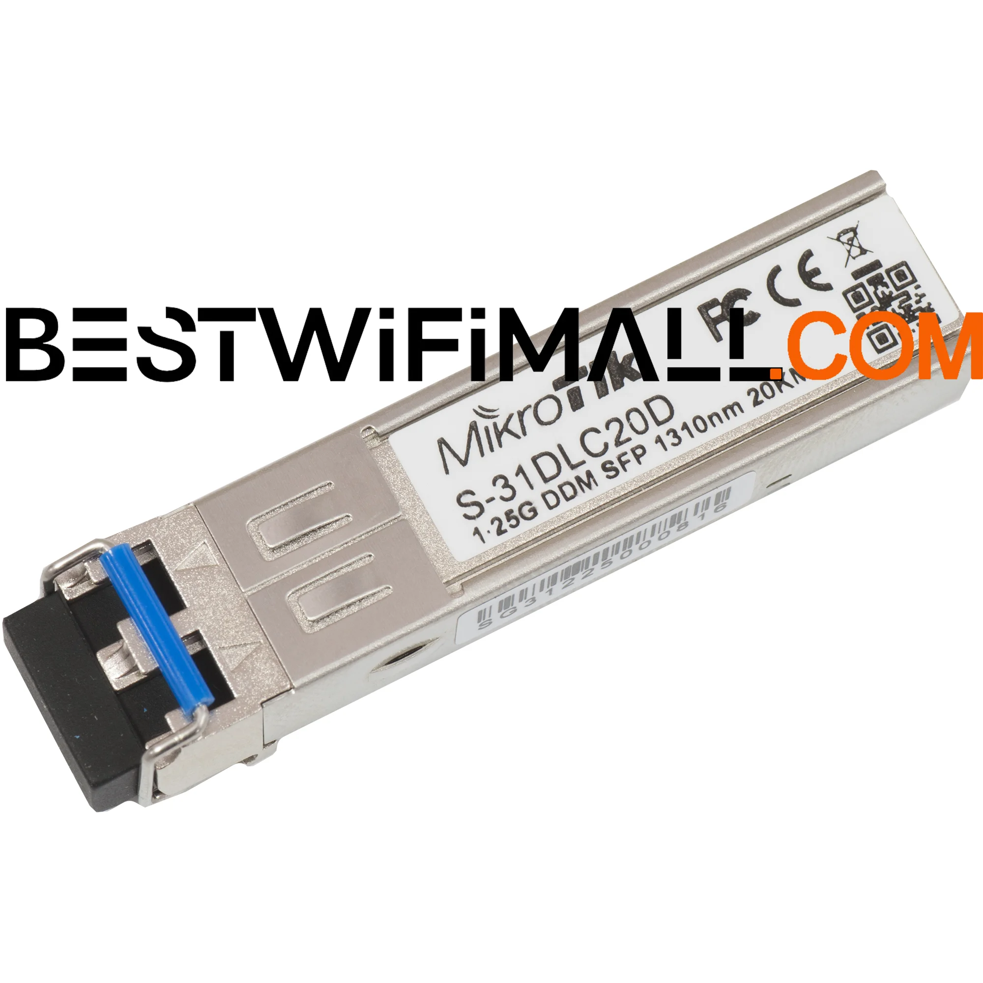 Фото Модуль SFP MikroTik S-31DLC20D, одномодовый, 1.25G, 20 км, 1310 нм, двойной разъем LC, для оптоволоконных соединений, 1 шт. №5