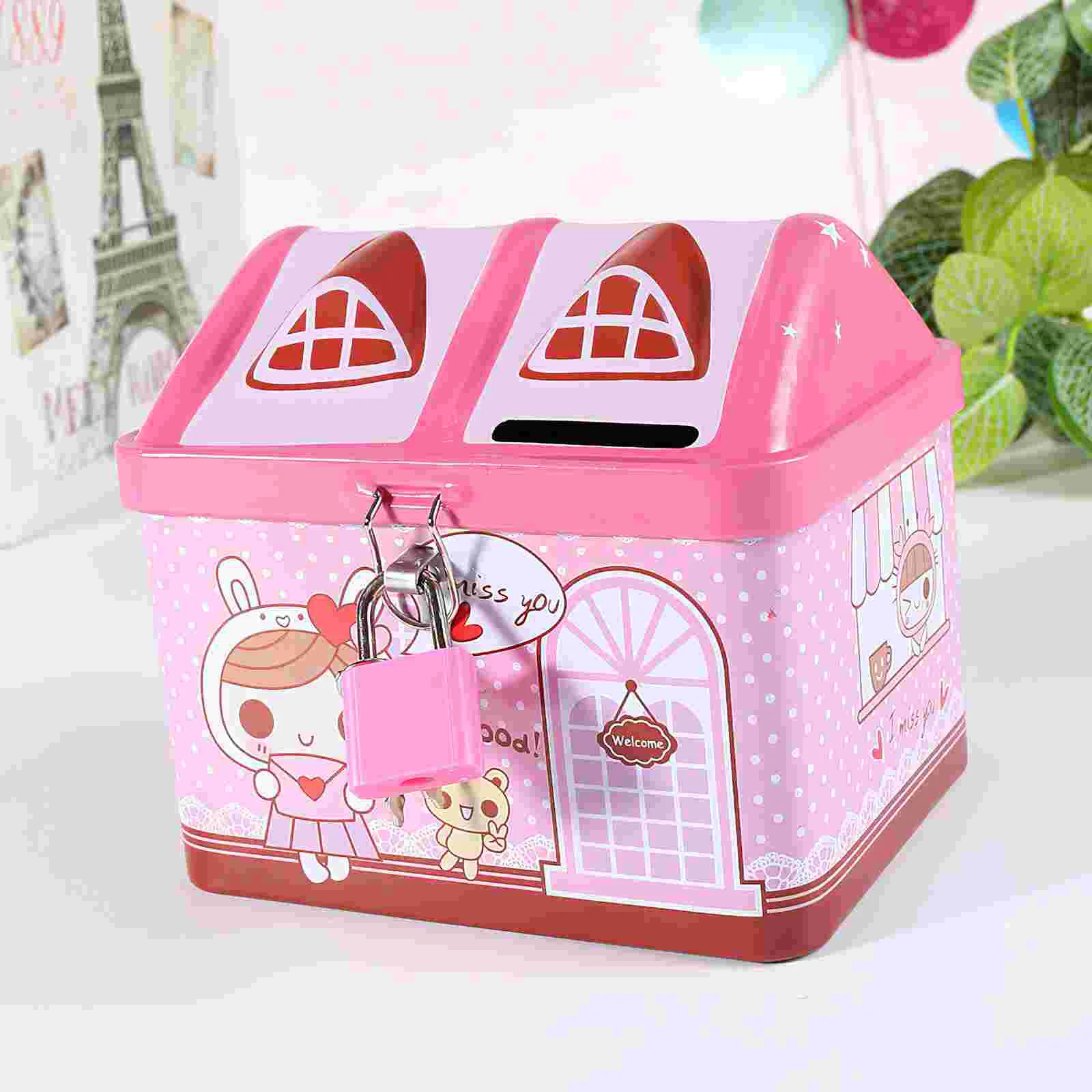 

Bank Cash Bank Saving Pot Kids Box Container with Lock Christmas Kids Gift 115x105cm ( )