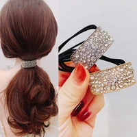 korean fashion rhinestone hair bands hair scrunchies women elastic hair bands ties rope bands ponytail bands hair accessories