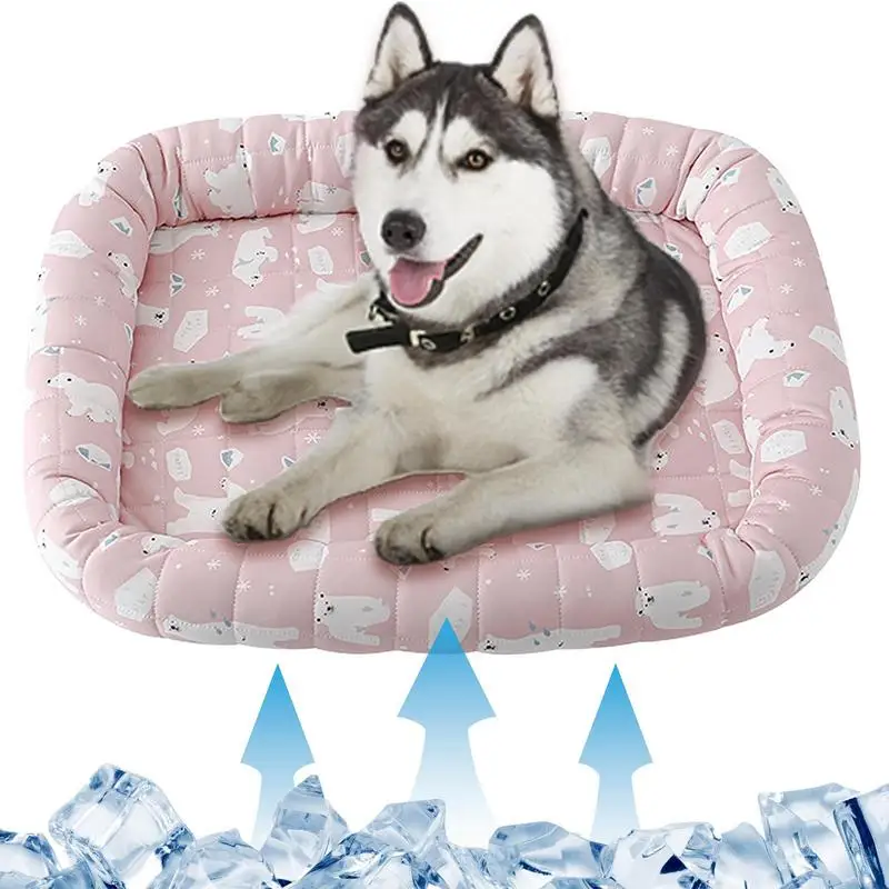 

Dog Cooling Pad Ice Silk Cooling Blanket For Dogs Machine Washable Summer Cooling Blanket Self-Cooling Mat For Kennels Beds