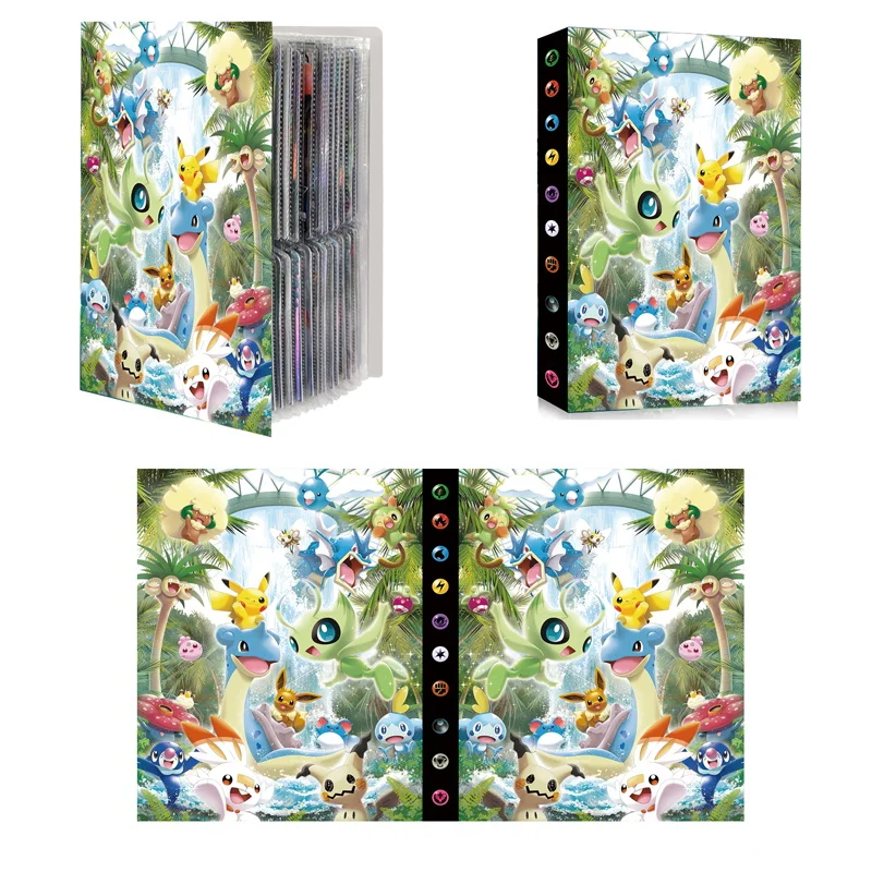 

Pokemon 240pcs Anime Halloween Album Card Book Map Letter Folder Binder Charizard Pikachu VMAX GX EX Collection Folder Toys