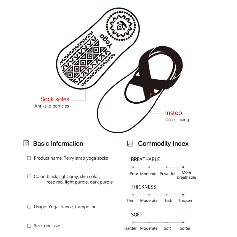 Спортивные Профессиональные носки для йоги хлопковые нескользящие Дышащие
