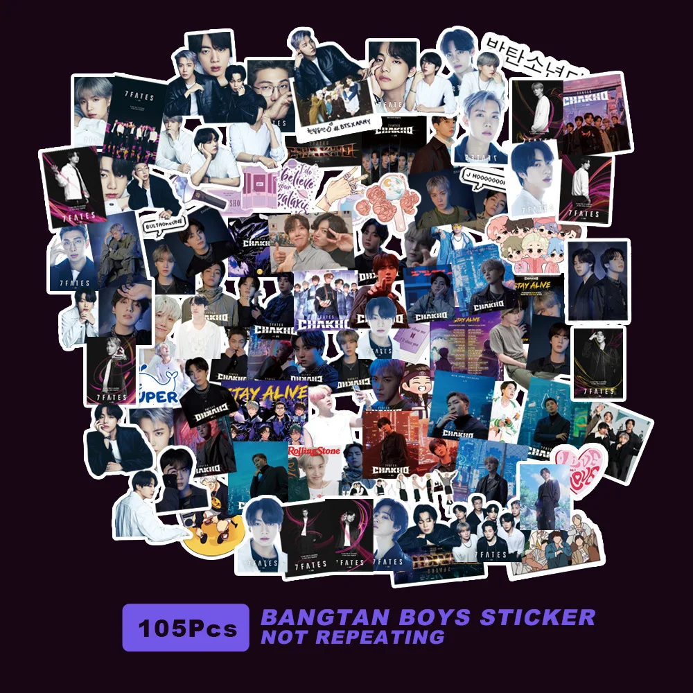 

100pcs 2022 New Kpop Bangtan Stickers New Album SEASON'S GREETINGS Kpop Stickers Pack DIY for Laptop Notebook Decors Fans Gifts