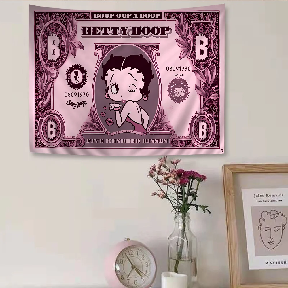B-Bettys Boops Красочный гобелен Настенный богемный настенный Мандала Настенные листы