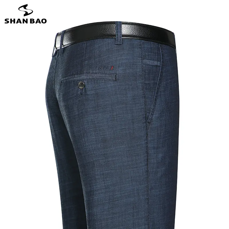 Классические летние мужские деловые бриджи, свободные крутые укороченные брюки из вискозной ткани, высококачественные мужские брюки больш...