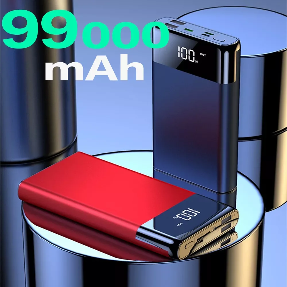 

NEW2023 Power Bank 99000mAh Type C Fast Charging Power Bank 10000mAh External Battery Portable Charger Power Bank For Samsung Ph