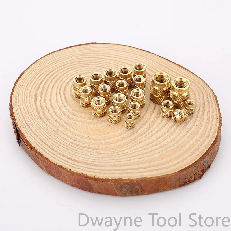 

M2M3 Brass Hot Melt Inset Nuts Copper Thread Inserts SL-type Double Twill Knurled Injection 【100Pcs】