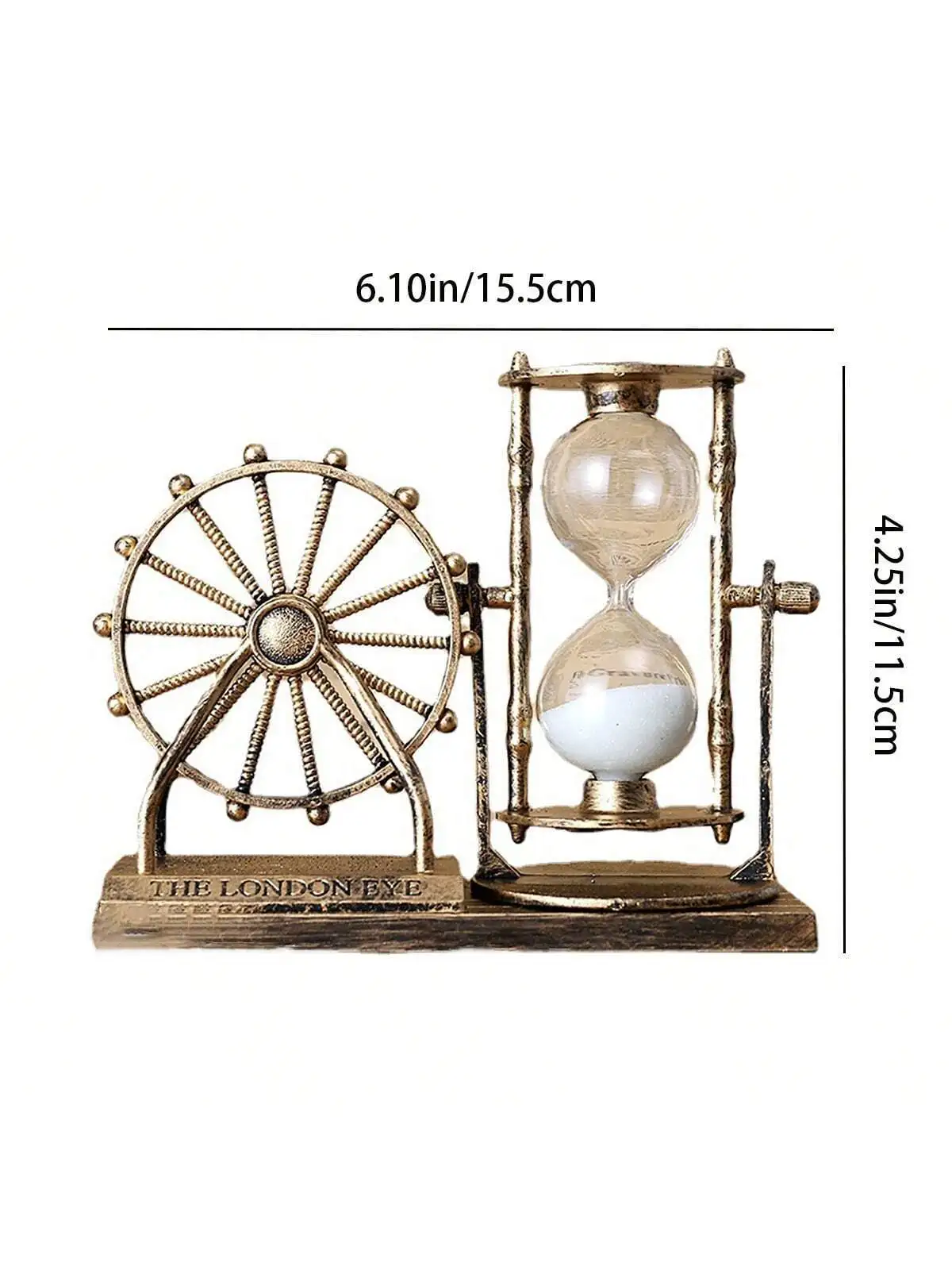 Ретро колесо обозрения украшение в виде песочных часов с струящимся песком -