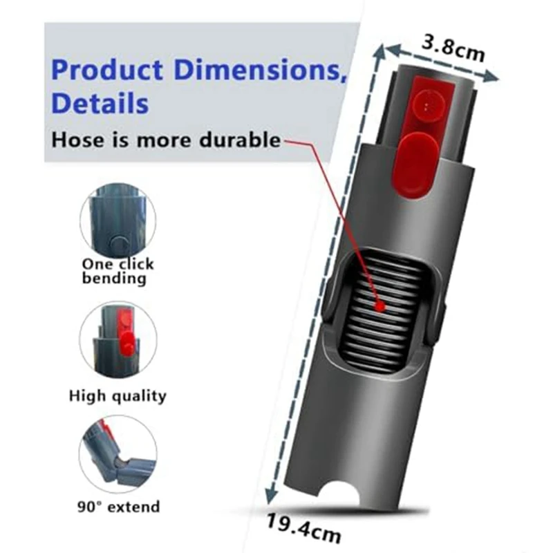 Фото Адаптер для Dyson V15, V11, V10, V8, V7, адаптер с низким уровнем яркости для Dyson, Соединительный адаптер для пылесосов Dyson, аксессуары №5