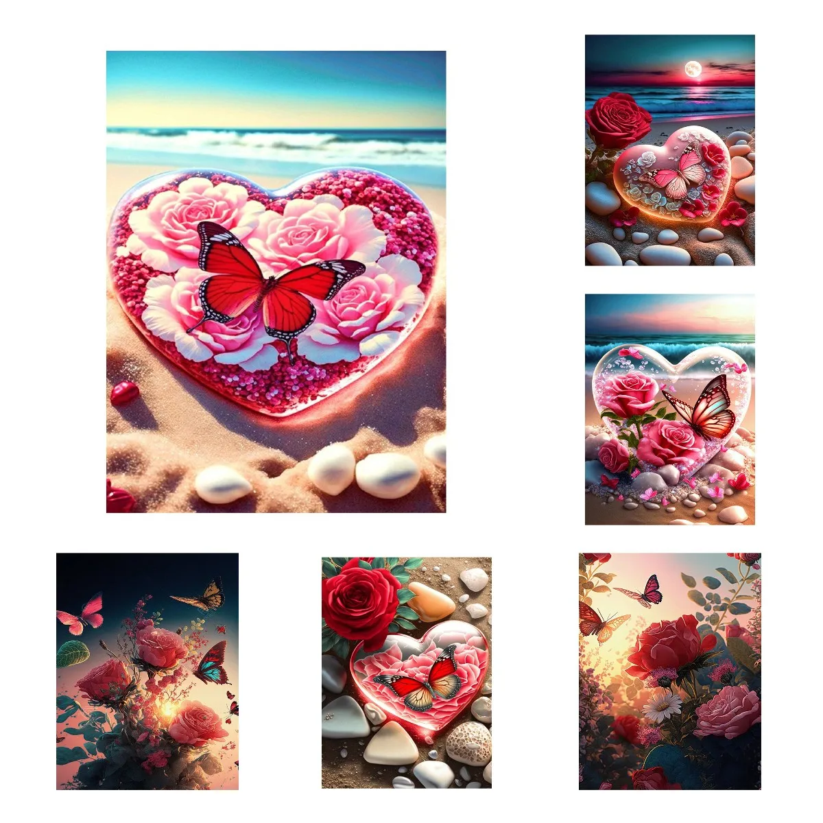 

Алмазная живопись «сделай сам», 5D романтичная пляжная фотокартина, Набор для вышивки ручной работы, полная вышивка, мозаика, картина для домашнего декора, подарок