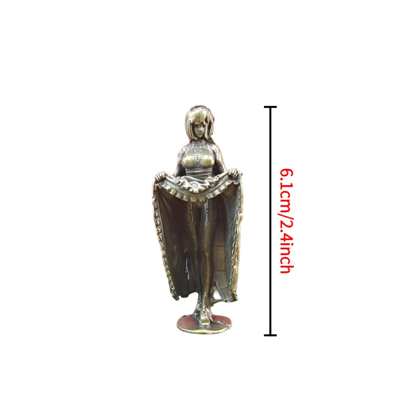 

Латунная мини-статуэтка женщины