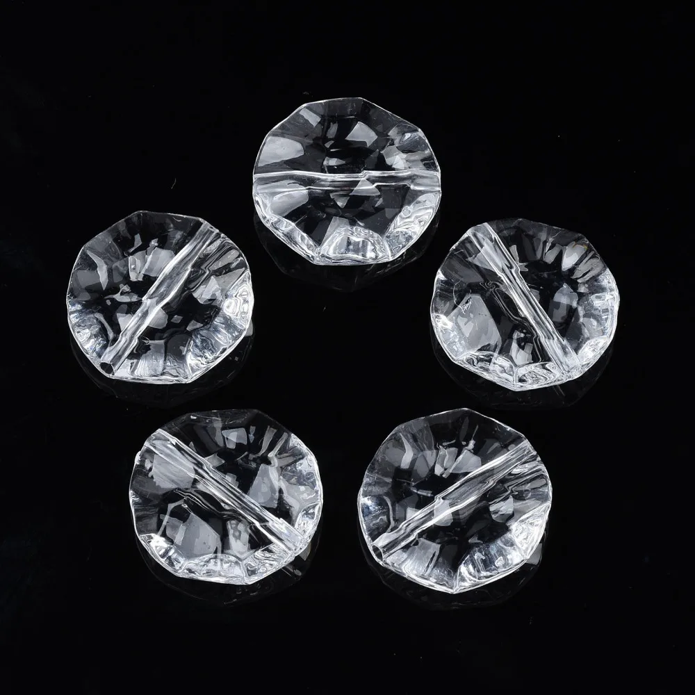 

20pc Transparent Acrylic Beads Flat Round Clear 25x6.5mm Hole: 1.8mm