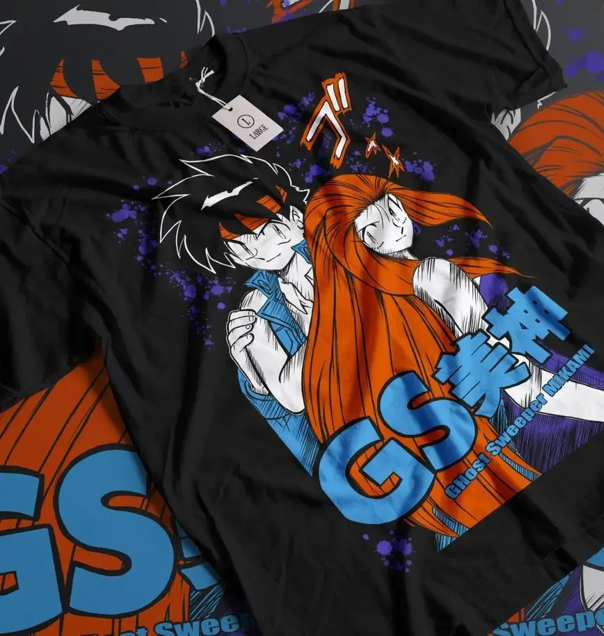 Футболка Ghost Sweeper Mikami в винтажном стиле 90-х годов аниме Kawaii подарочная рубашка для