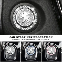 car logo start button decorative ring car tuning diamond accessories for peugeot 207 301 308 307 407 408 508 2008 3008 etc