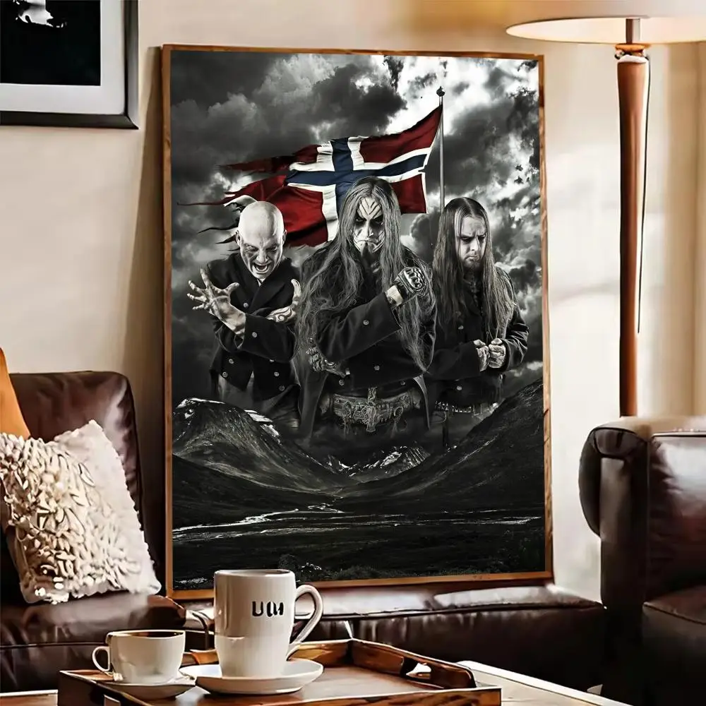 Фото Постер с изображением группы Black Metal Band D-Dimmu Borgir, настенная наклейка для домашнего бара, водонепроницаемая самоклеящаяся наклейка для декора гостиной, спальни №4
