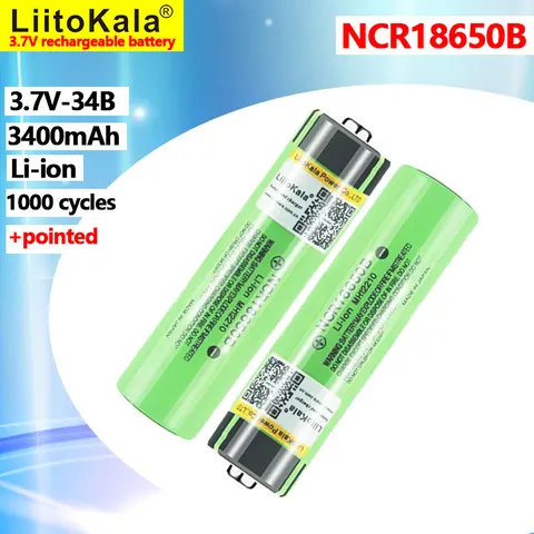 LiitoKala NCR18650B 3400mAh литиевая перезаряжаемая батарея
