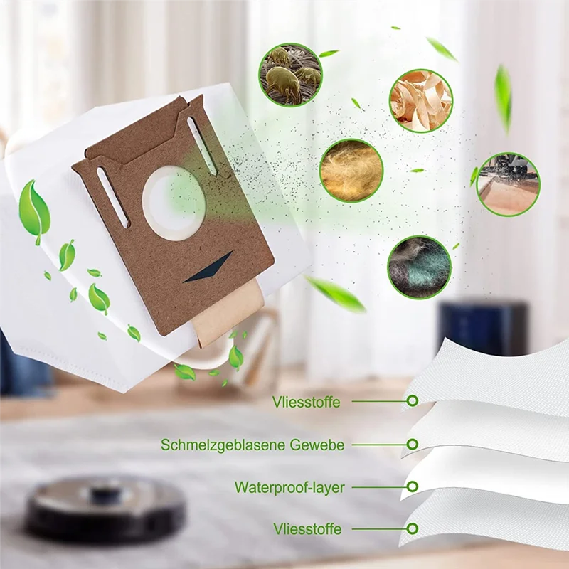 Набор из 10 мешков для пылесосов Ecovacs Deebot N8 + Pro Ozmo T8 AIVI T9 Yeedi Vac