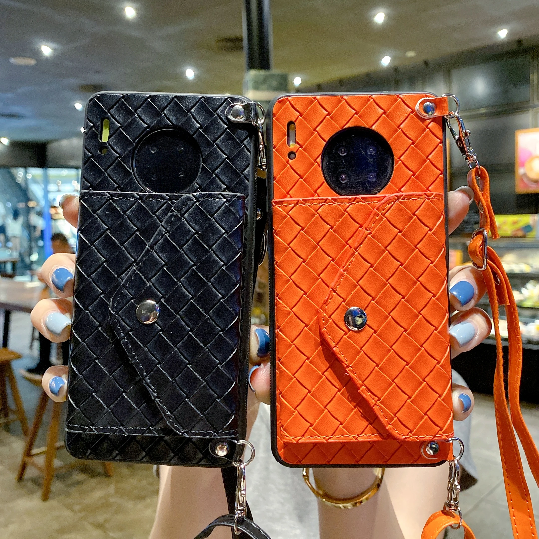 

Soft Cell Phone Case Cross Lanyard Hang Neck Phone Protector For Huawei P30 P40 P50 Pro Honor 20 30 50 60 Nova 4 5 6 7 8 V30 V40
