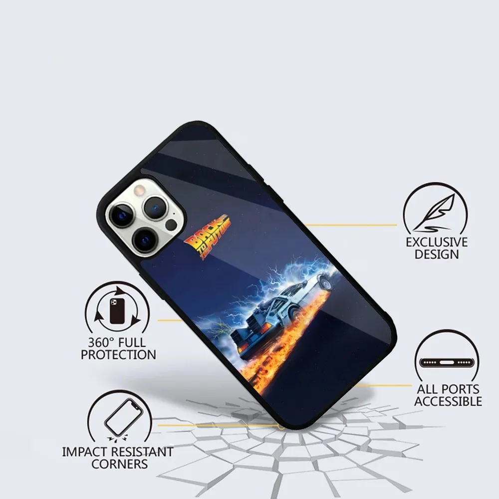 Movie Back To The Future Phone Case For iPhone 16 15 14 13 12 11 Plus Pro Max Mini Magsafe Magnetic Wireless Charging