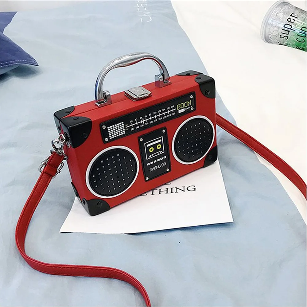 New Messenger Bag Personality Radio Small Box Bag Ladies Shoulder Bag Korean Version Cute Creative Personality Funny Handbag