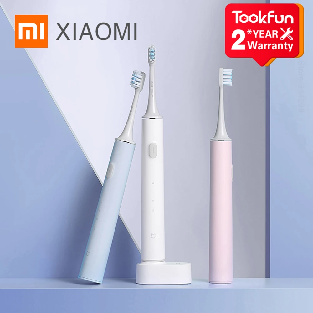 

Электрическая зубная щетка XIAOMI MIJIA T500, умная ультразвуковая щетка для отбеливания и гигиены полости рта с вибратором