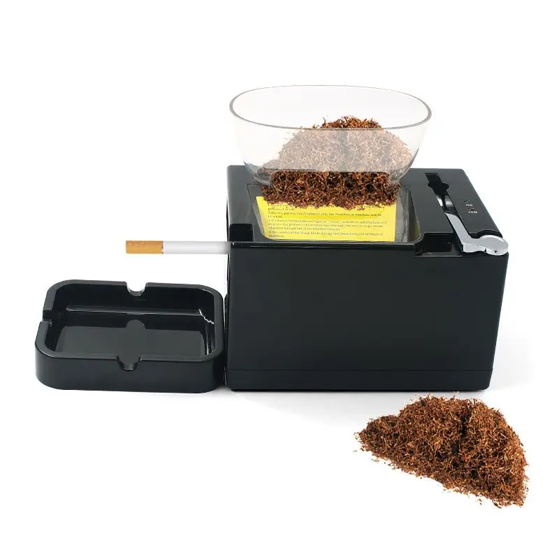 6.5/8mm Automatic Cigarette Rolling Machine with Funnel Bowl Circular handle Electric Tobacco filling Maker Smoking Accessories