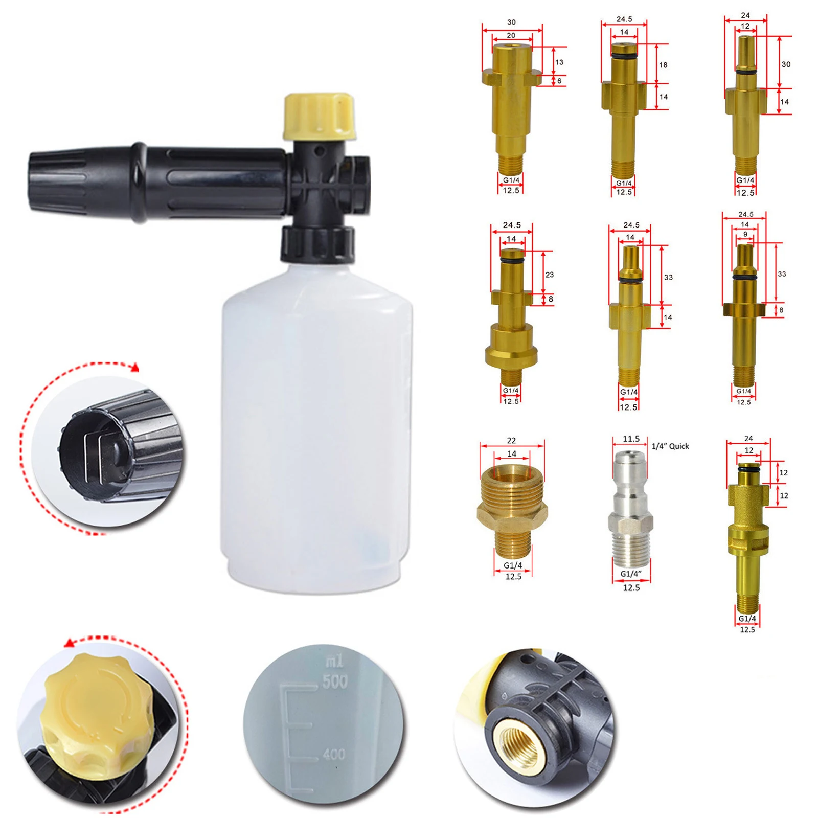 Car Foam Wash Snow Foam Lance Nozzle Foam Cannon Foam Genera