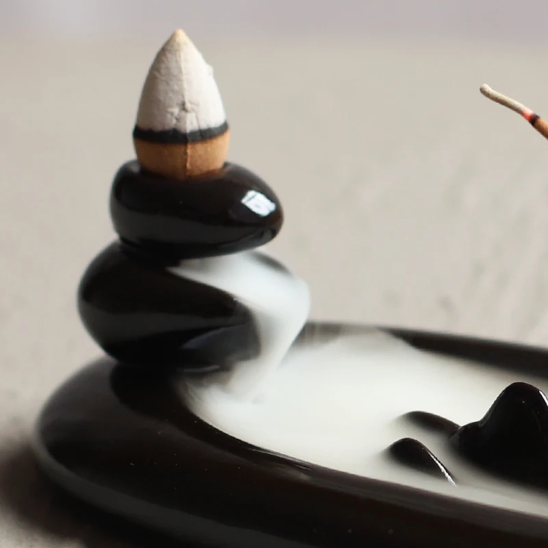 80 шт. Природный водопад благовония горелка пуля сандаловое дерево дым обратный