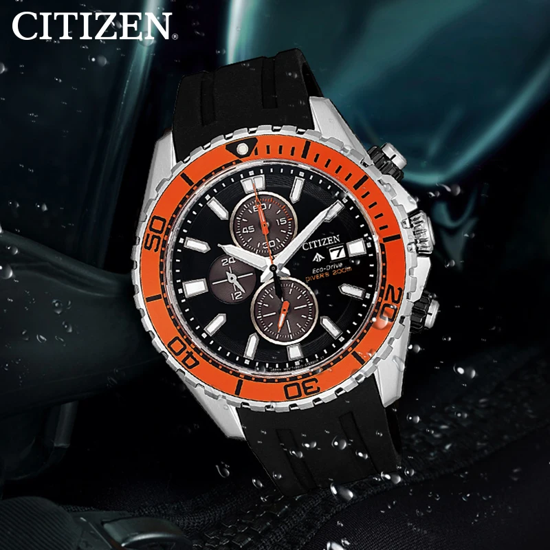 

Citizen Mens Watches for Men Top Brand Luxury Silicone Sport Watch Men Quartz Date Clock Waterproof Wristwatch Chronograph
