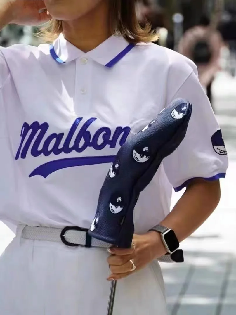 Premium  MALBON comfortable breathable Golf short sleeve simple T-shirt Fashion sports men's and women's same style Polo shirt